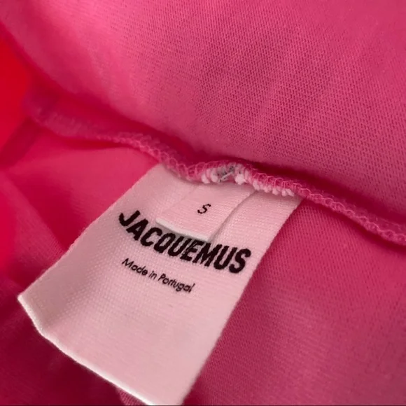 New Jacquemus Le T-Shirt Piccola Cropped Long-sleeve Size Small Pink - Picture 8 of 9